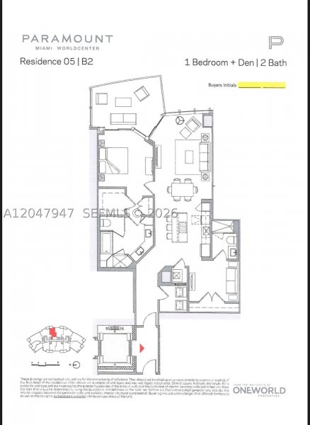 Apartment for rent at Paramount Miami WorldCenter 3705