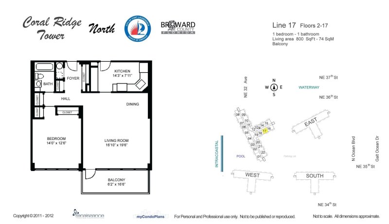 Condo for sale at Coral Ridge Towers North 1417