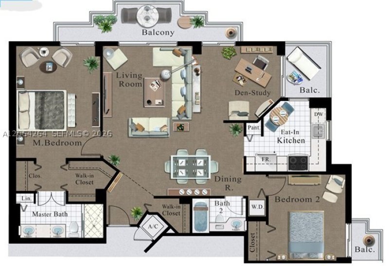 Apartment for rent at Parc Central Aventura 313