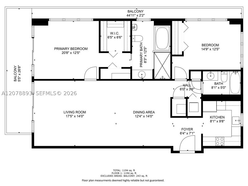 Apartment for rent at Bentley Bay South 1604