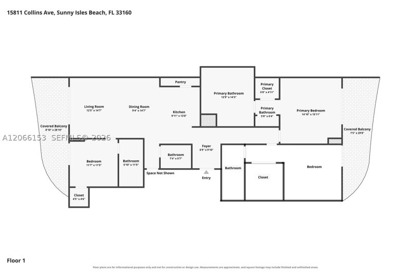 Condo for sale at Trump Tower Three 2802