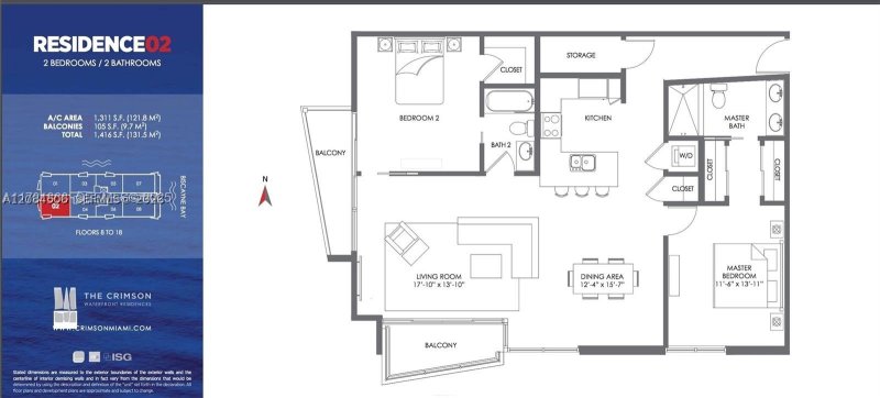 Aluguel de apartamento no The Crimson Miami 1002