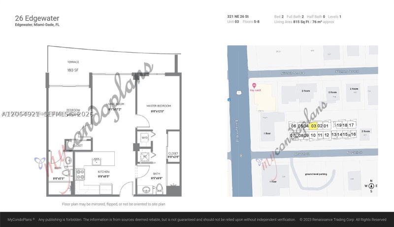 Alquiler de apartamento en 26 Edgewater 703