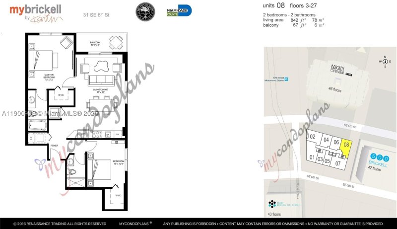 Comprar apartamento en MyBrickell Condo 2508