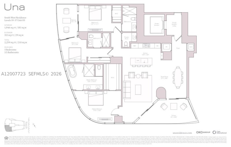 Comprar apartamento no Una Residences at Brickell 3303
