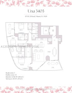 Alquiler de apartamento en Una Residences at Brickell 3403