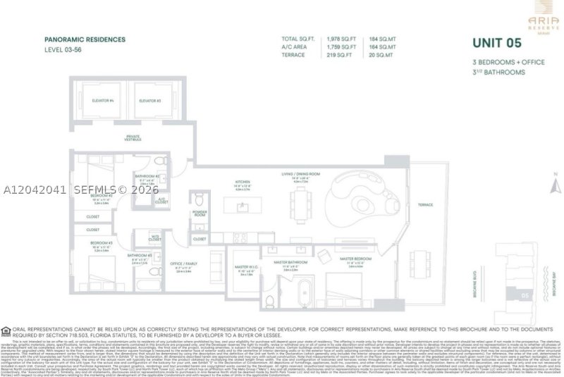 Alquiler de apartamento en Aria Reserve Miami 3905