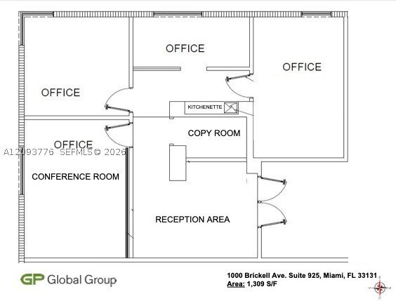 Condo for sale at Brickell Flatiron 9A