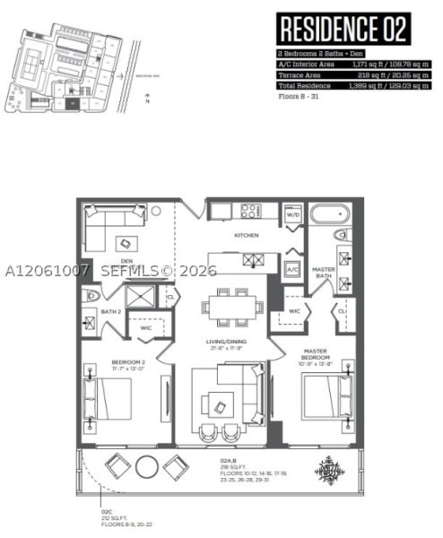 Apartment for rent at Hyde Midtown 1702
