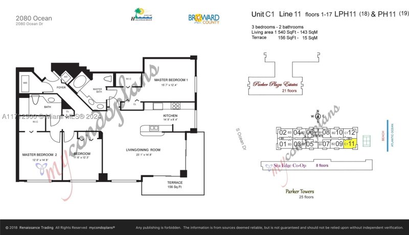 Apartment for rent at 2080 Ocean Drive 311