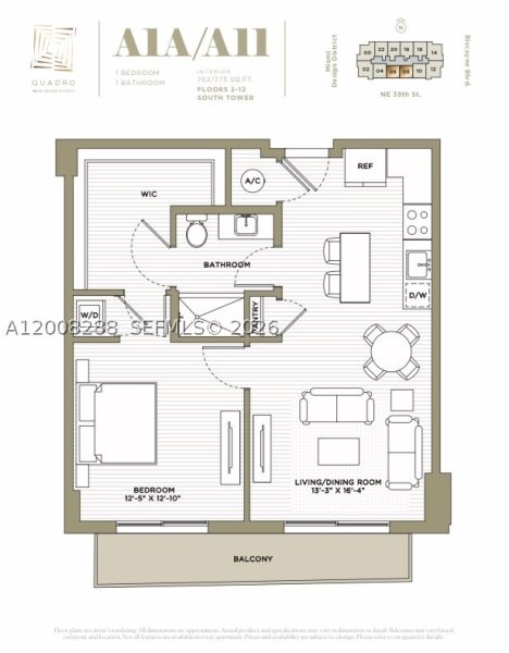Comprar apartamento en Quadro Miami Design District S-906
