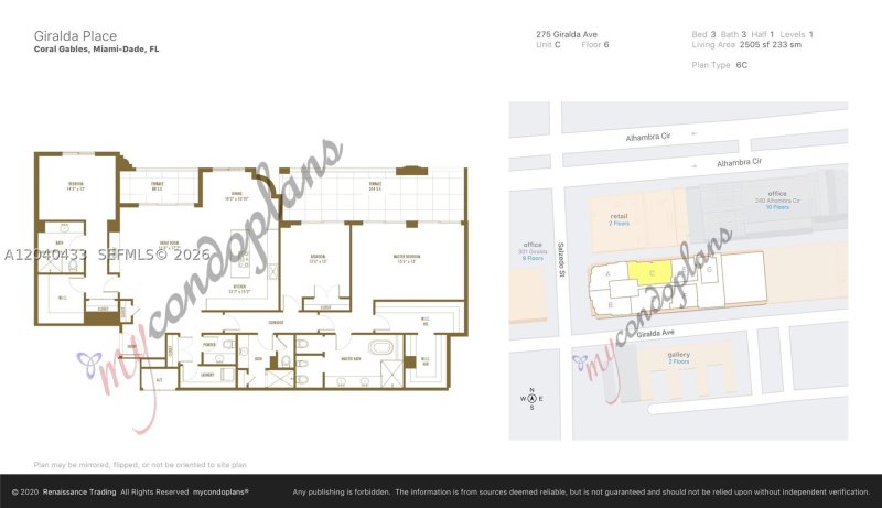 Condo for sale at Giralda Place 6C