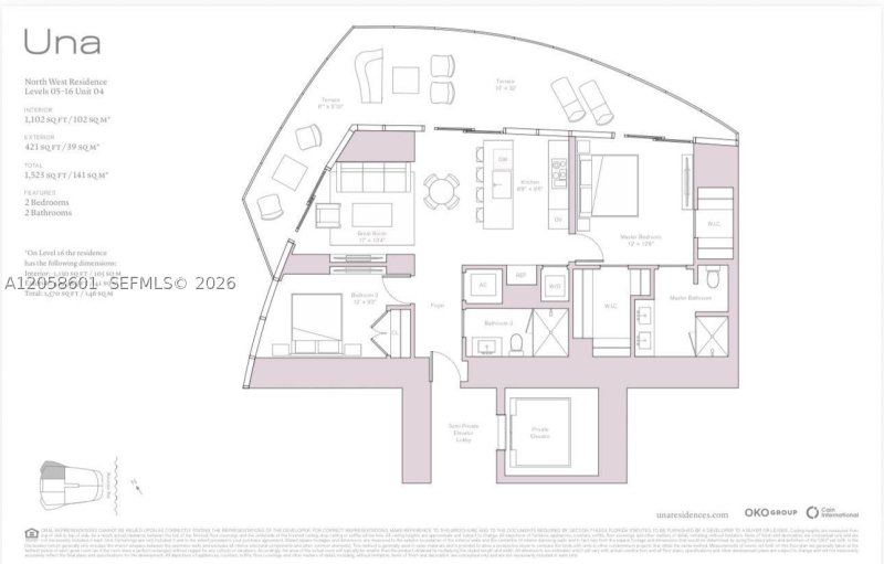 Alquiler de apartamento en Una Residences at Brickell 604