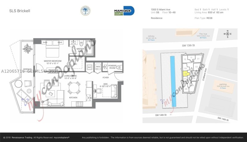Comprar apartamento en Dua Miami - SLS Brickell Condo 1008