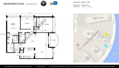 Aluguel de apartamento no Bayshore Place 1101A