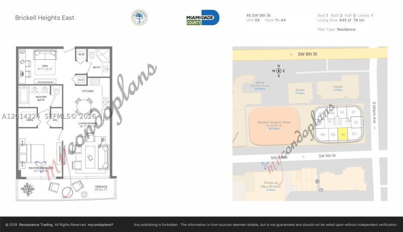 Comprar apartamento en Brickell Heights East 1104
