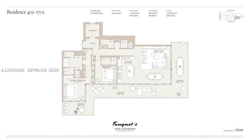 Condo for sale at Miami Design Residences Designed by Chipperfield 602