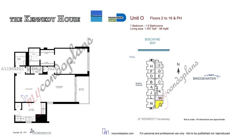 Condo for sale at Kennedy House 6O