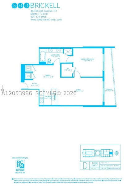 Apartment for rent at 500 Brickell East Tower 3200