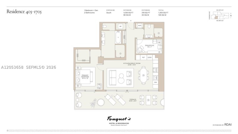 Condo for sale at Miami Design Residences Designed by Chipperfield 405