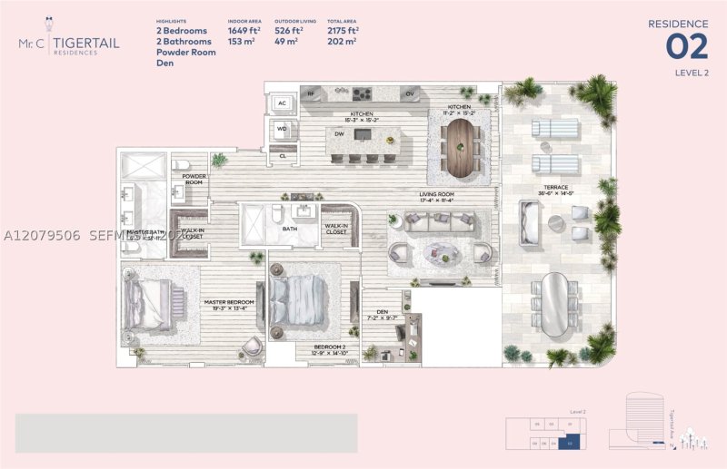 Condo for sale at Mr. C Residences Tigertail Tower 202