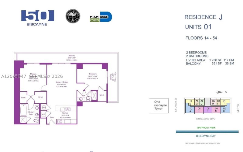 Condo for sale at 50 Biscayne 2801