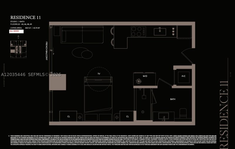 Alquiler de apartamento en E11EVEN Hotel & Residences Executive 11