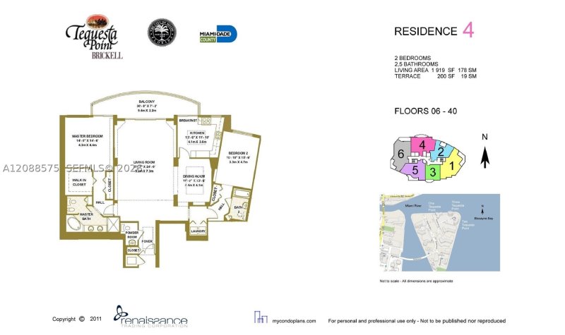 Comprar apartamento en Three Tequesta Point 1104