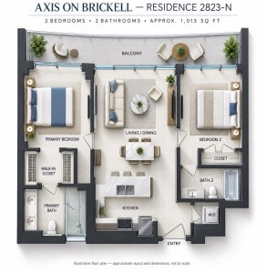 Comprar apartamento en Axis on Brickell North Tower 2823-N